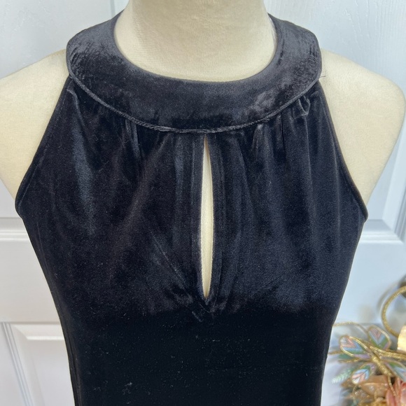 Catherine Malandrino Black Velvet Keyhole Luxe Top Size XS Sleeveless - Picture 11 of 16